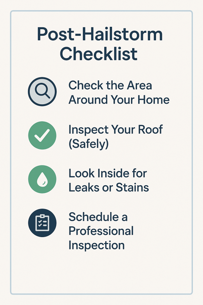 A short checklist on what to check for after a hailstorm.